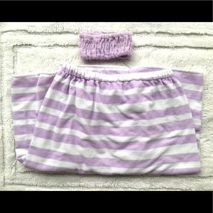 Towel wrap with matching headband
